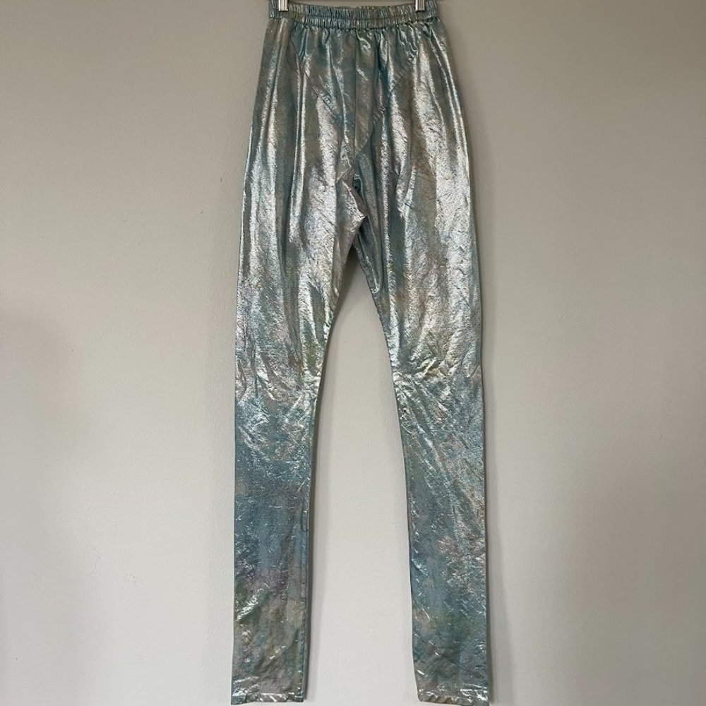 NORBLACK NORWHITE Silver Tie Dye Iridescent Leggings